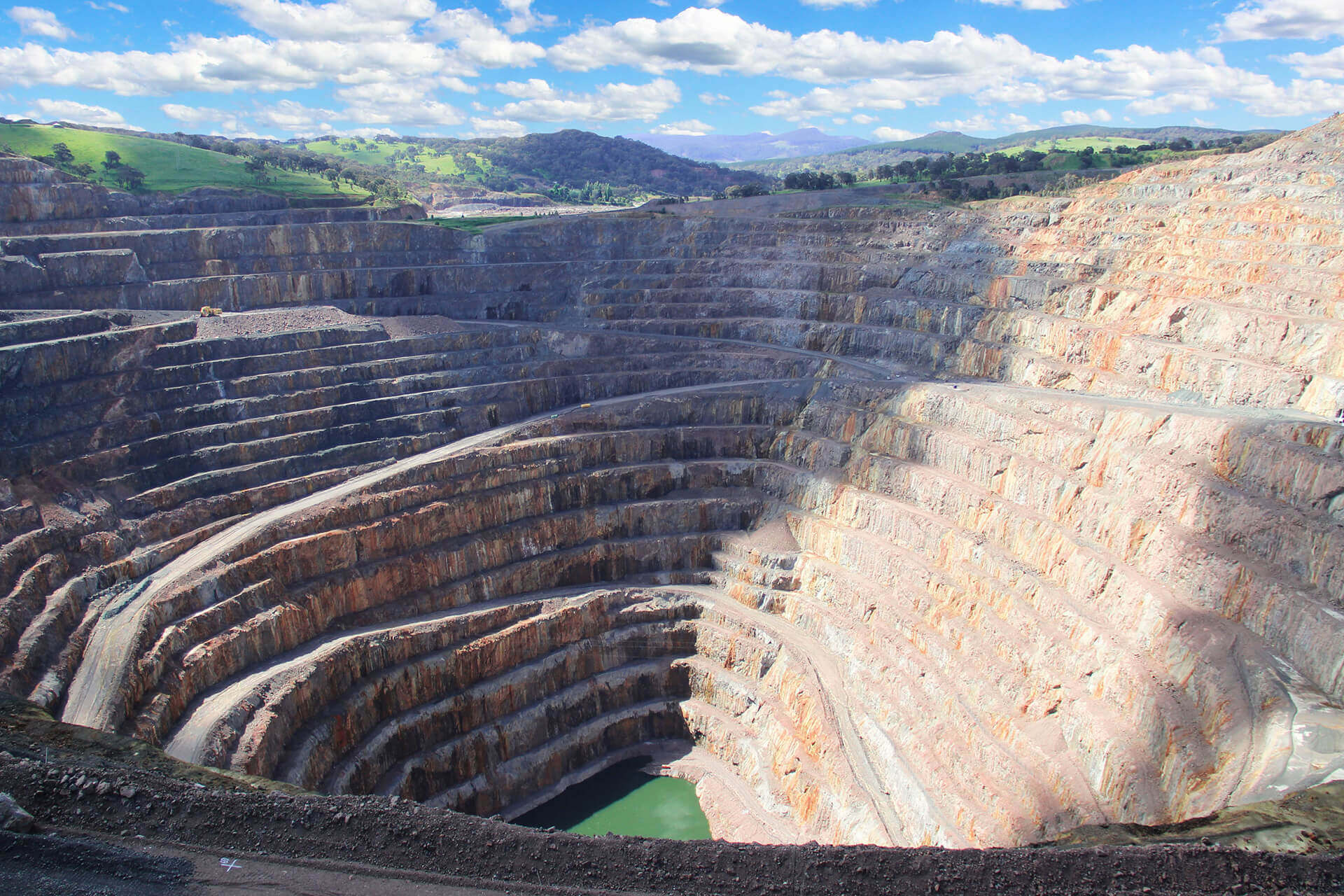 Aerial photograph of the Cadia gold mine