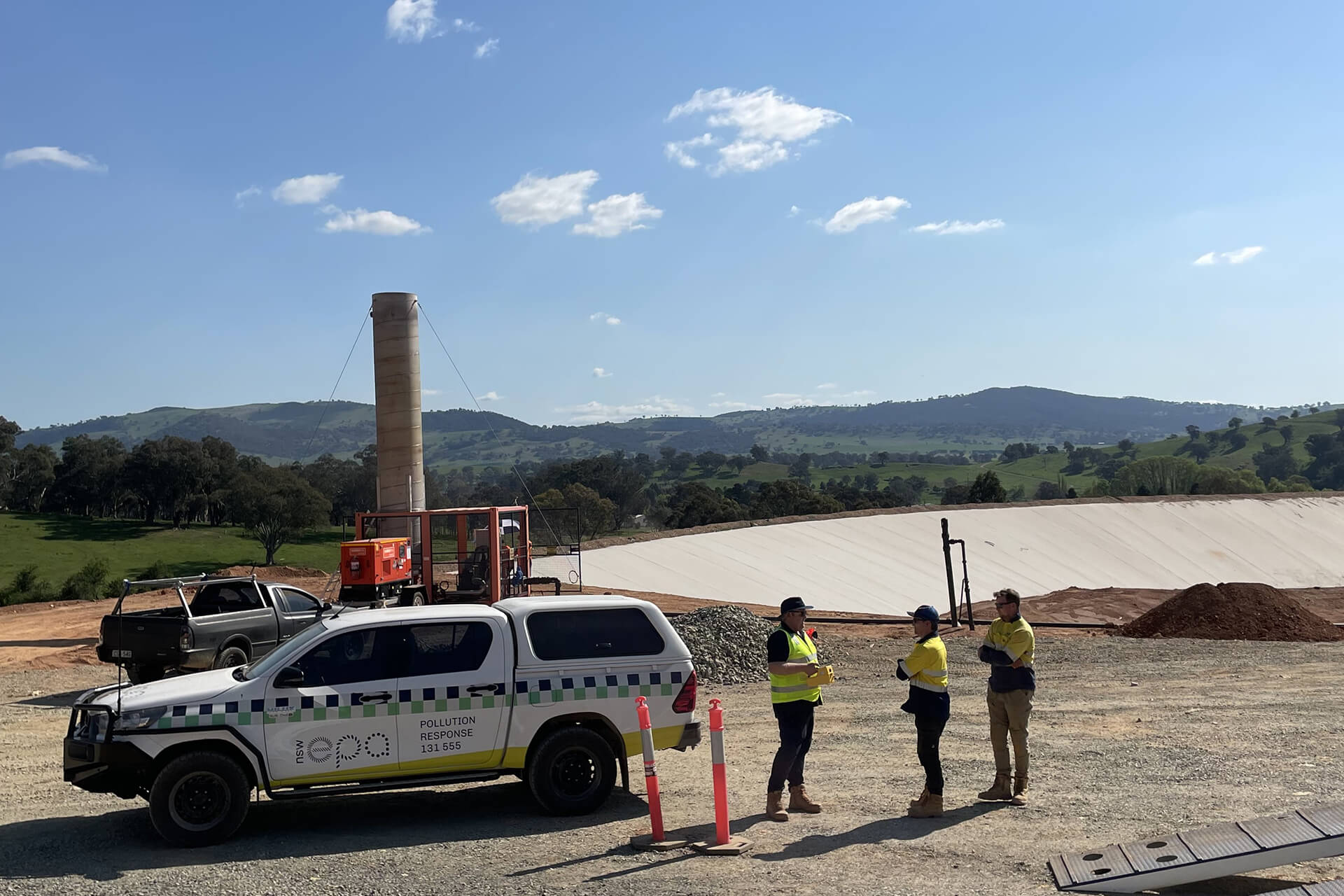 EPA officers at Tumut landfill