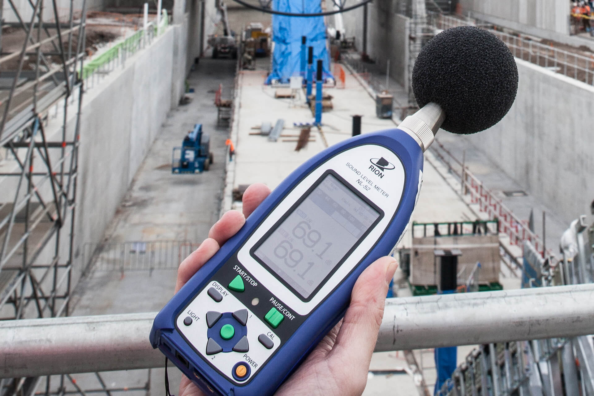 Noise inspection at construction site