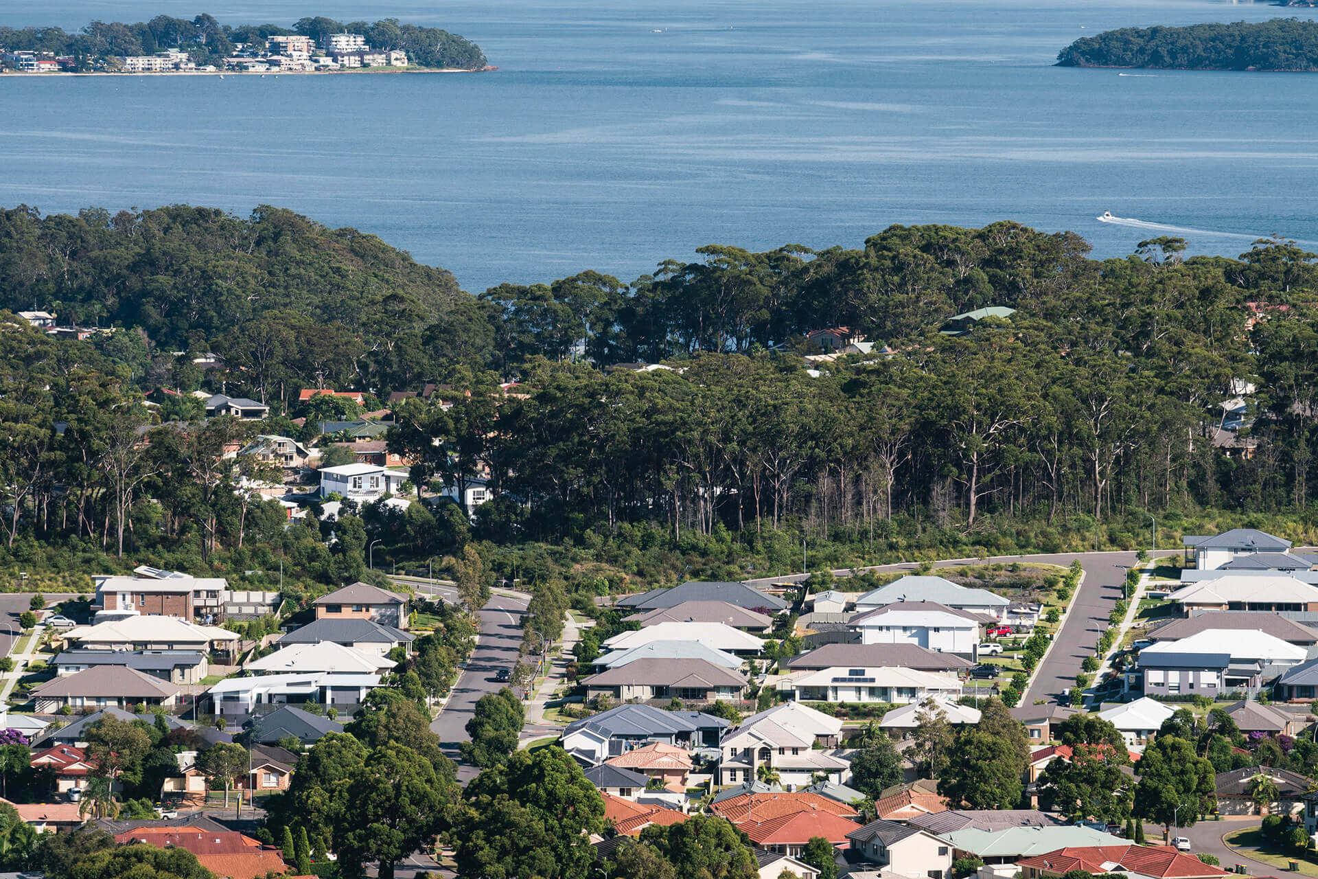 View from Gan Gan Lookout over Port Stephens