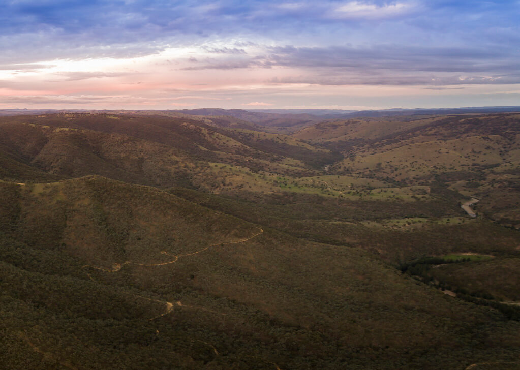 Sunset in rural part of Hunter Valley