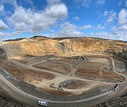 Aerial photo of Veolia's Woodlawn landfill at Tarago