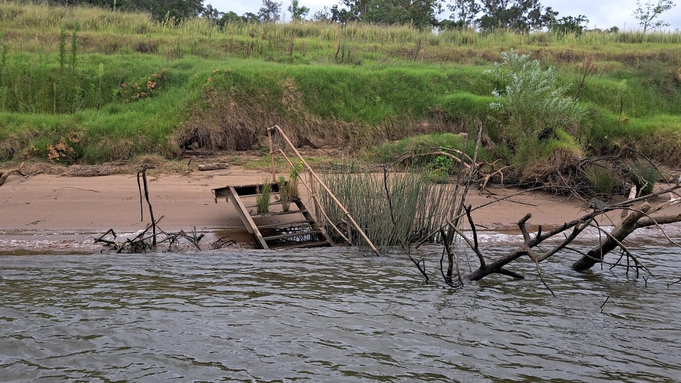 Man-made debris located within the Hawkesbury-Nepean River near Sackville