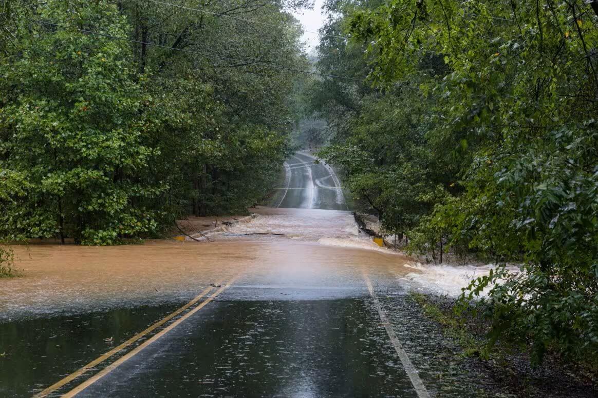 flooded road