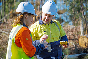 EPA officers in the field, inspecting forestry operations