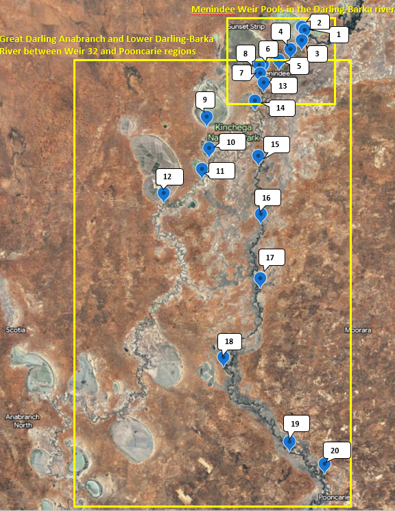 Map of sample locations where samples were taken between 1 and 3 August 2023. See Figures 2 and 3 below for more detail.