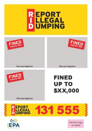 Report Illegal Dumping sign