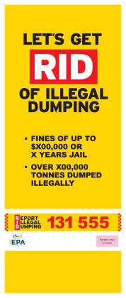 Report Illegal Dumping sign