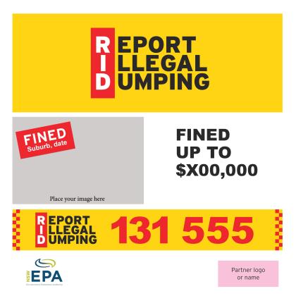 Report Illegal Dumping sign